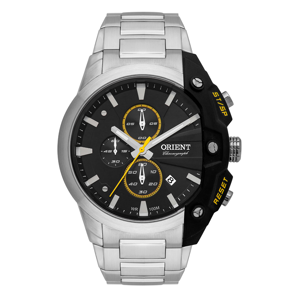 RELOGIO ORIENT UNIQUE MASCULINO CRONOGRAFO MBSSC192 PRATA - ORIENT RELÓGIOS