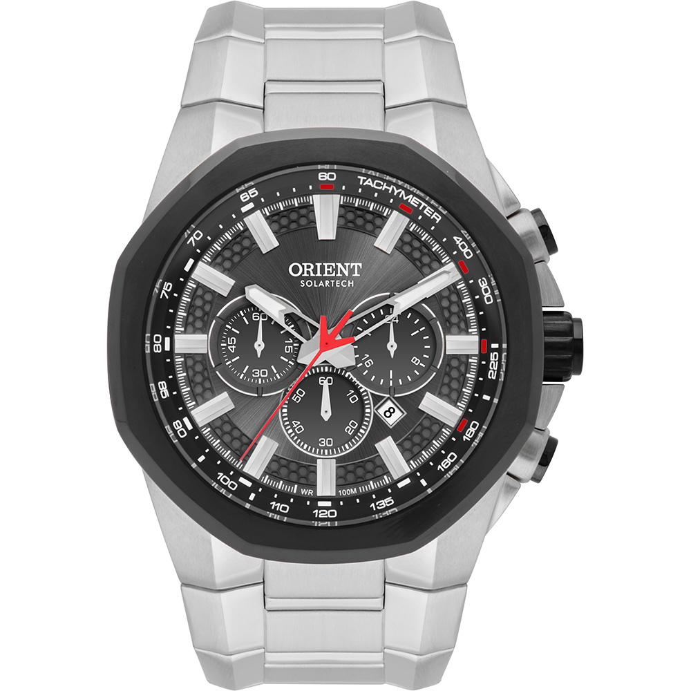 RELOGIO ORIENT XL MASCULINO CRONOGRAFO MBSSC267 PRATA - ORIENT RELÓGIOS