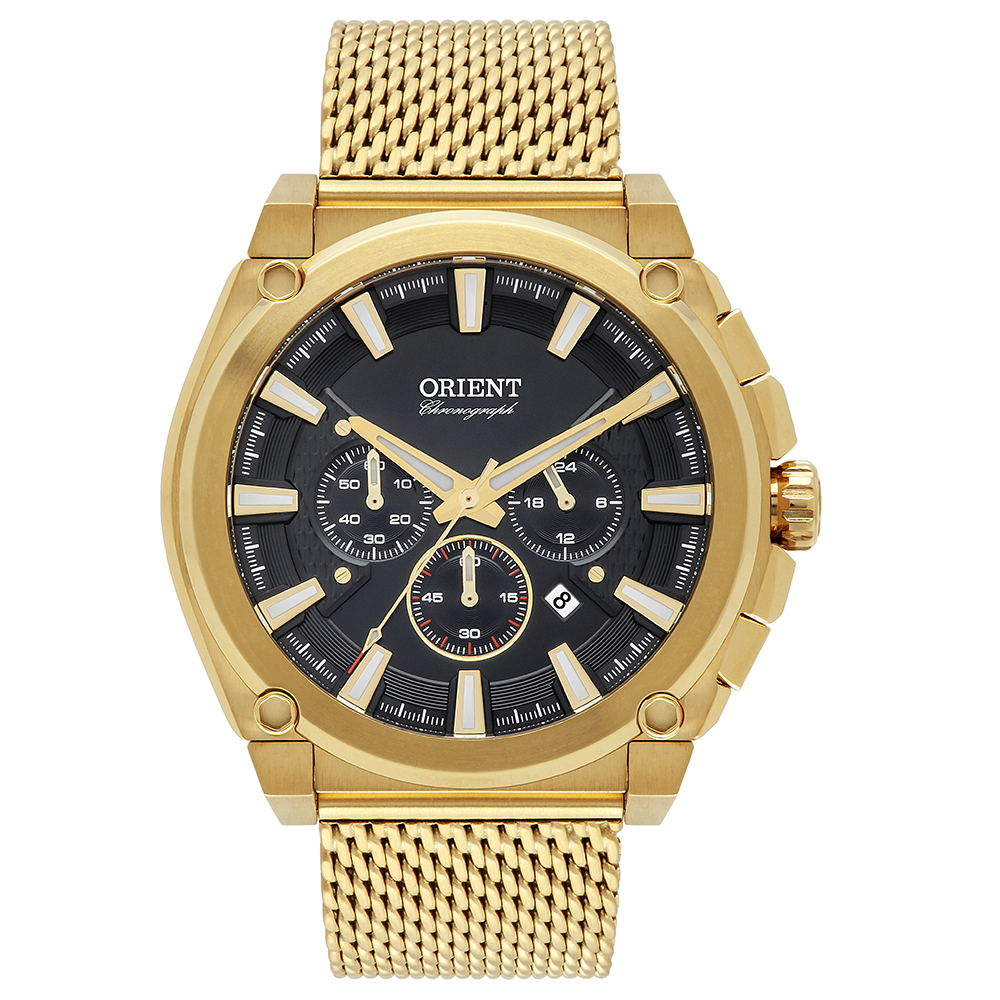 orient chronograph dourado