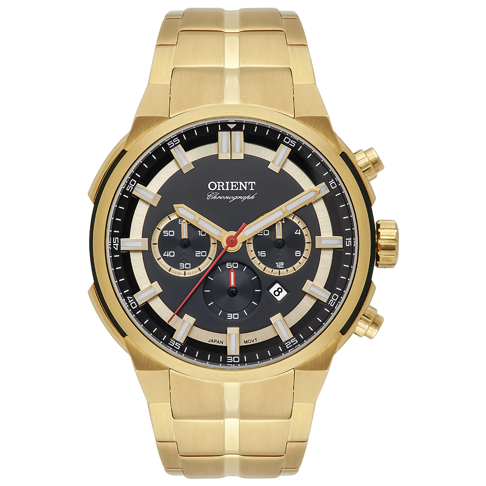 orient chronograph dourado