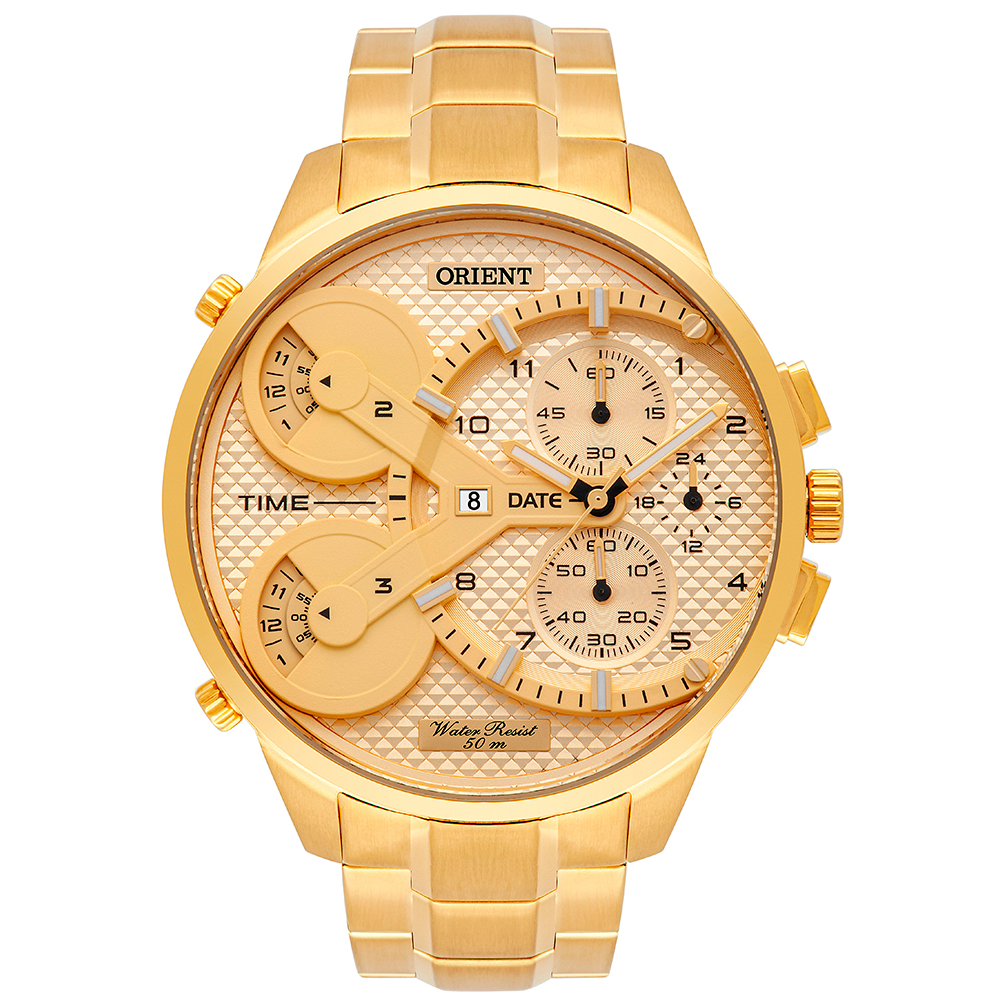 orient chronograph dourado