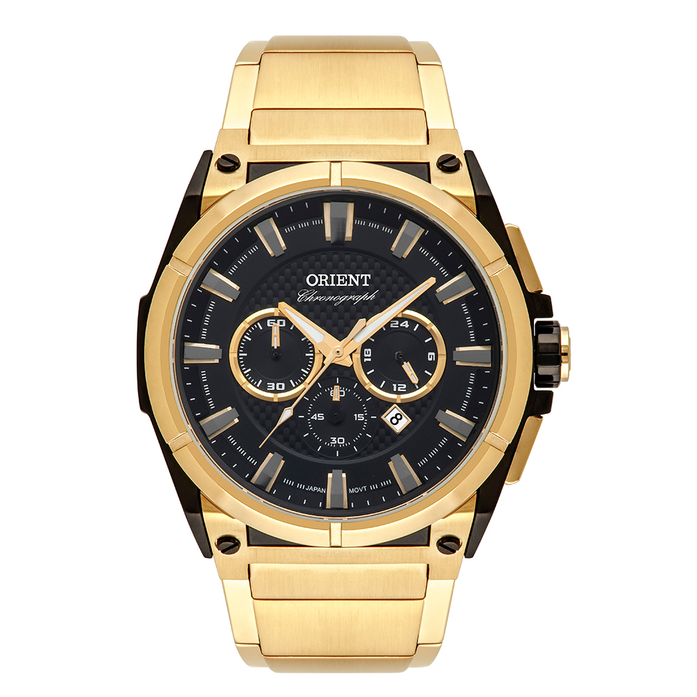 orient chronograph dourado